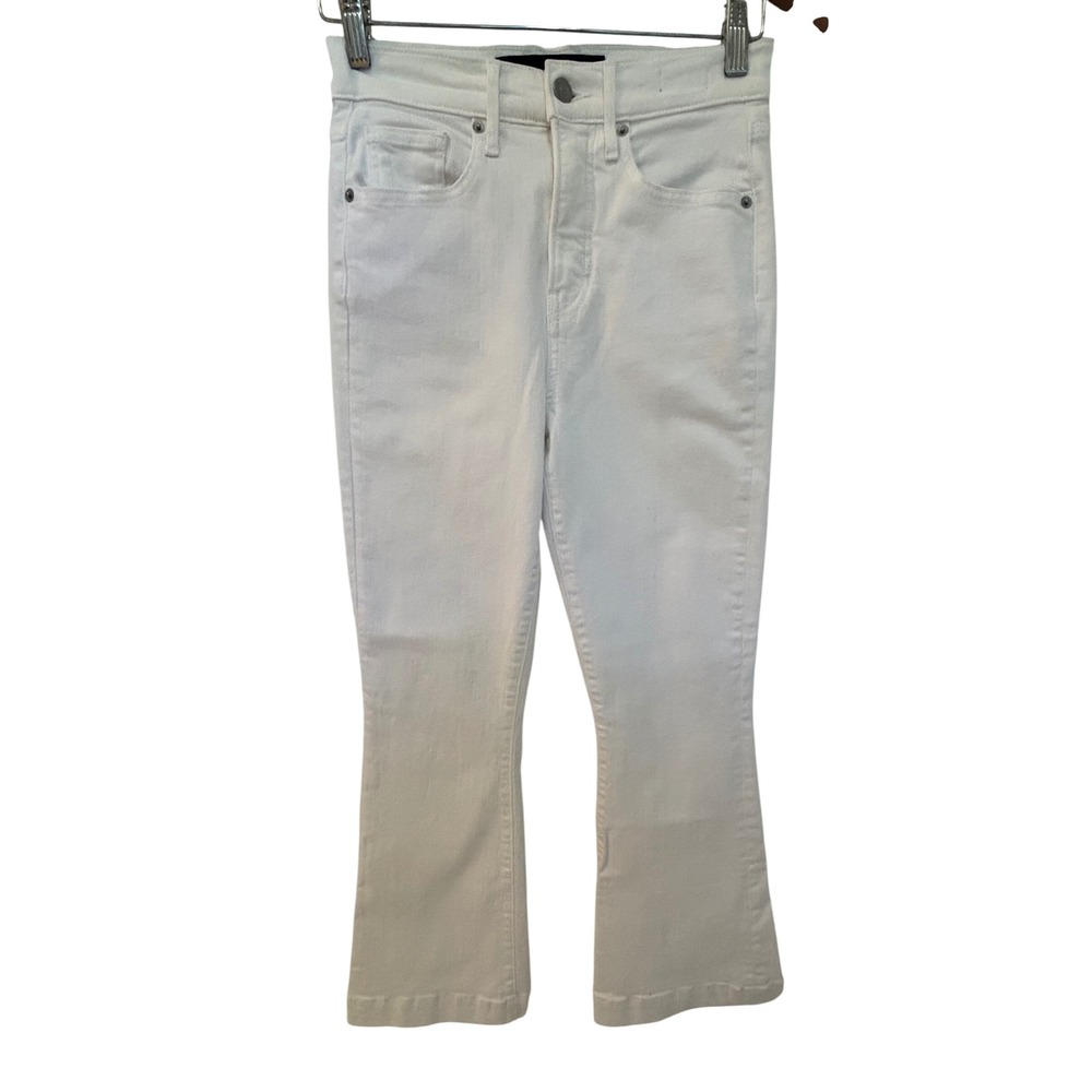 Veronica Beard Carson Ankle Flare Jeans White High Rise Size 26 J24034481037WH